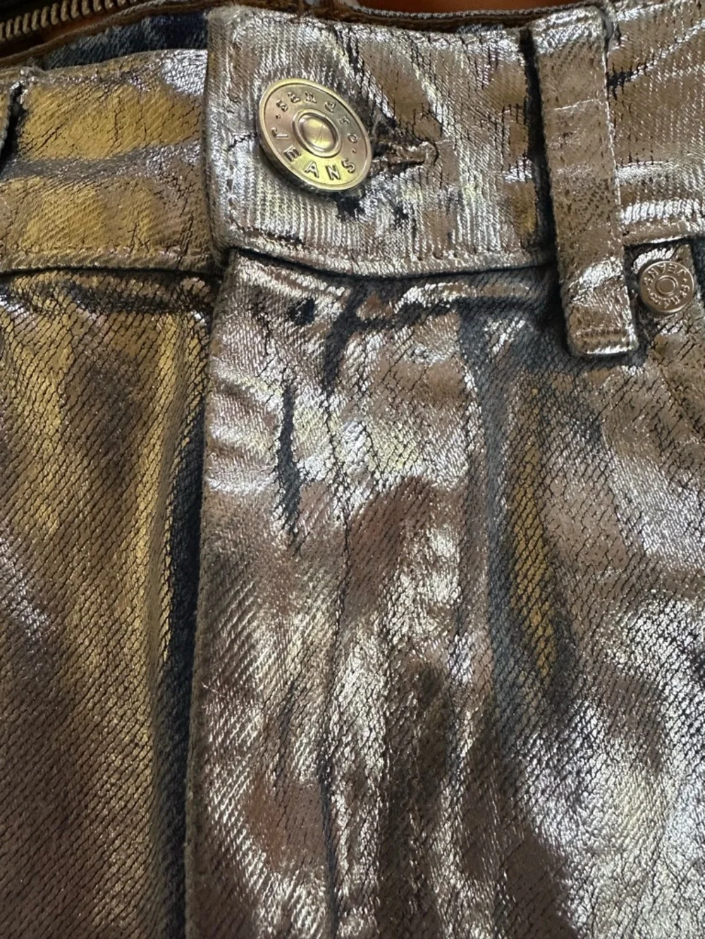 Sandro Metallic Silver & Denim Mini Skirt Size Small (1) Excellent Condition! - Picture 10 of 12